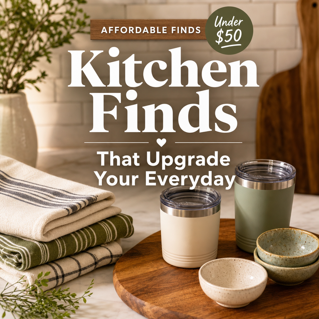 Amazon kitchen finds under $50 — serving board tumblers entertaining pieces