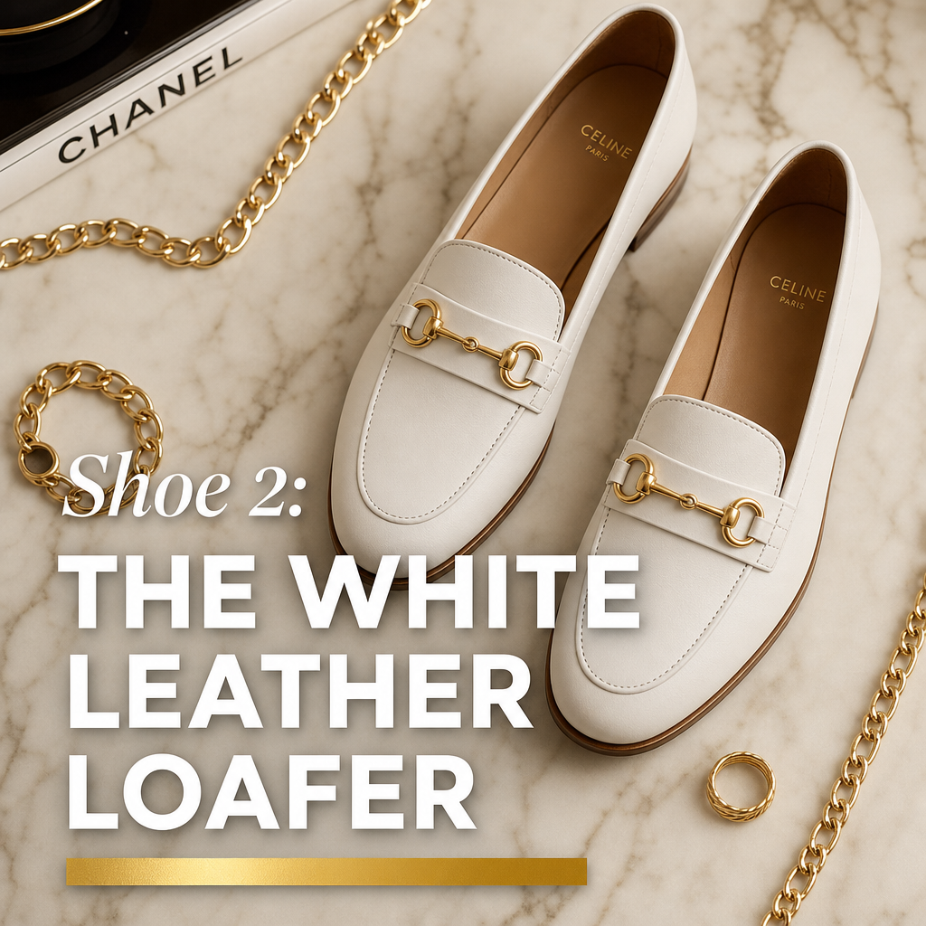 Affordable white leather loafers that look expensive