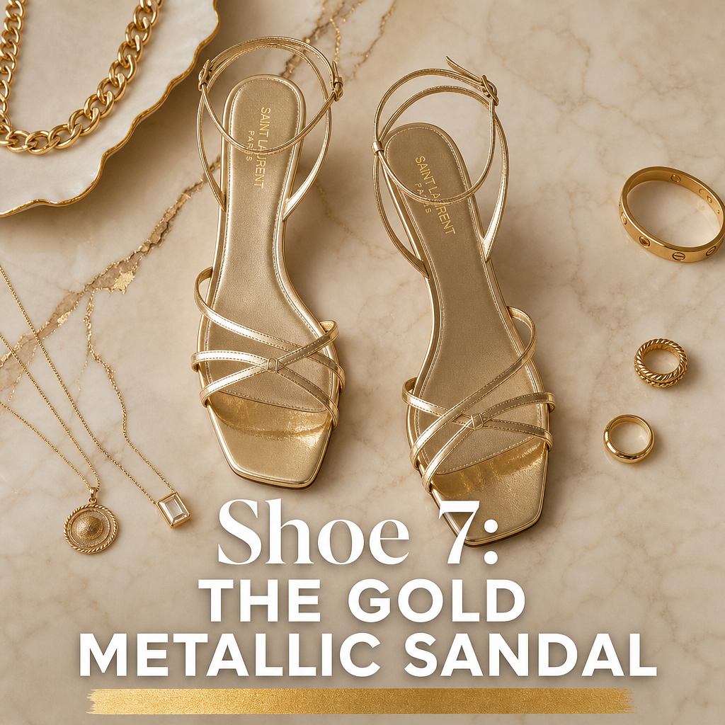 Affordable gold metallic sandals that look expensive