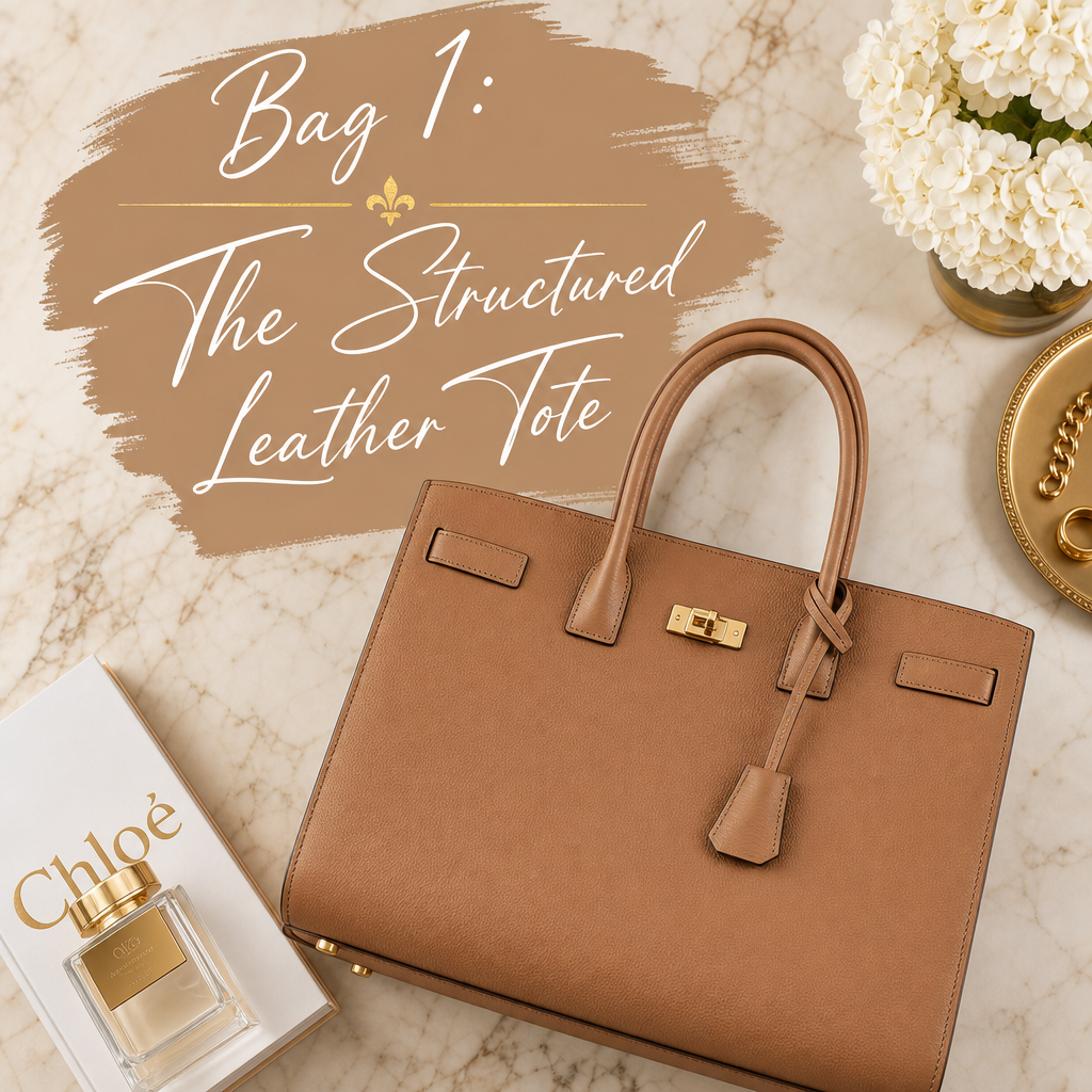 Affordable structured leather tote that looks expensive