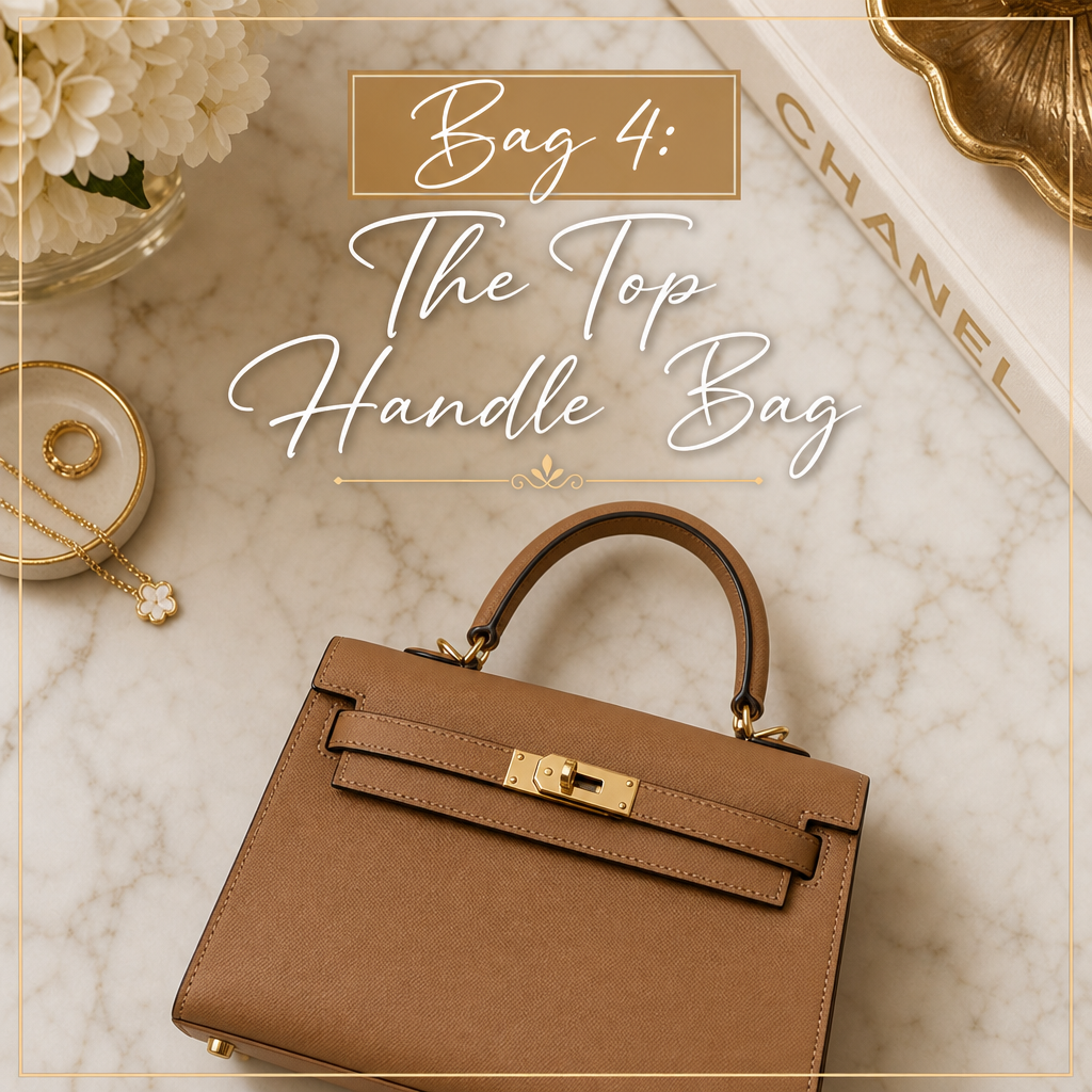 Affordable top handle bag that looks expensive