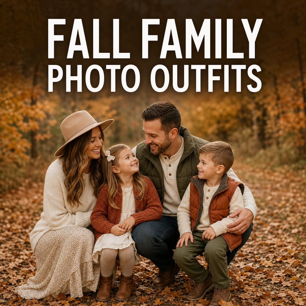 Fall family photo outfit ideas Pinterest pin