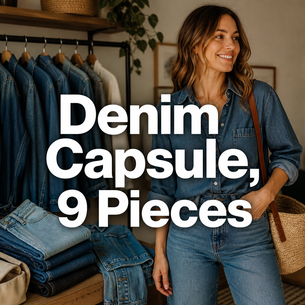 Pinterest pin — The Denim Capsule Wardrobe helloitsheather.com