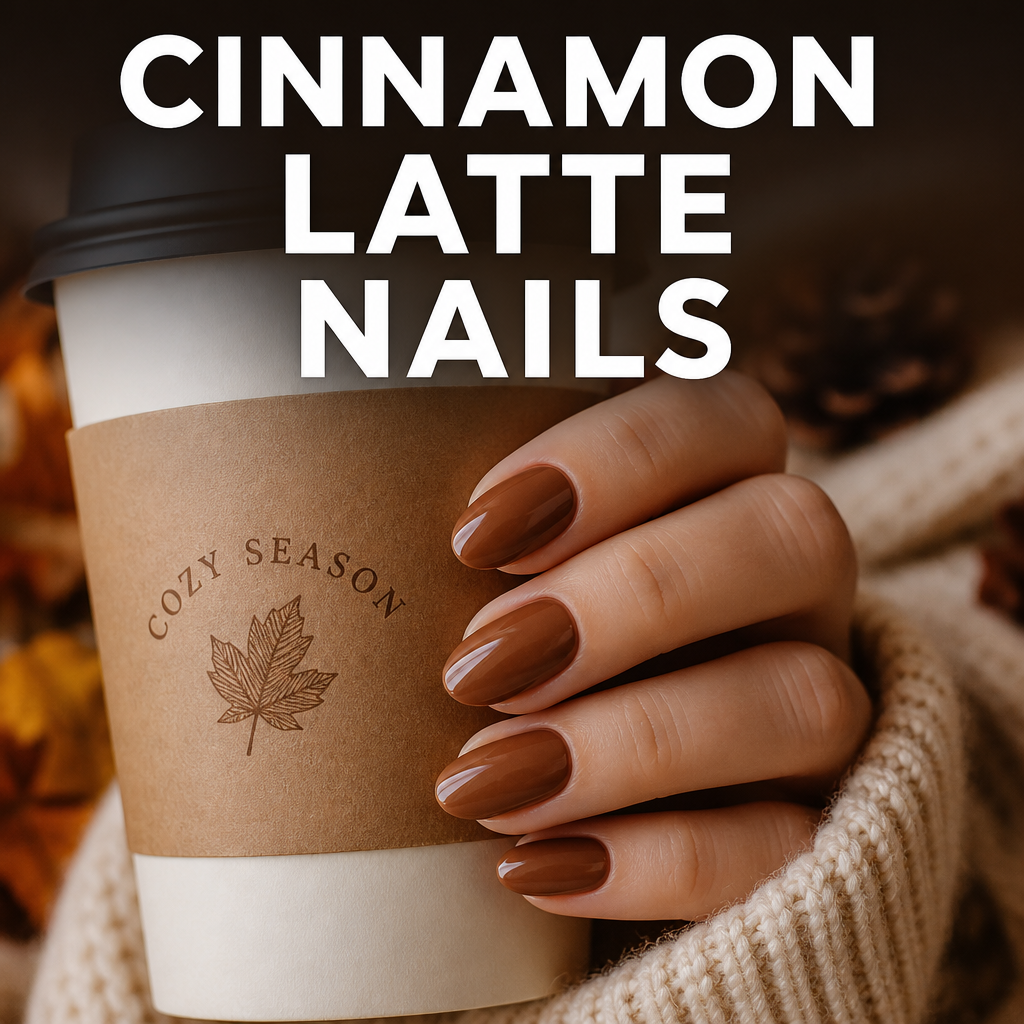 Cinnamon latte fall nail trend