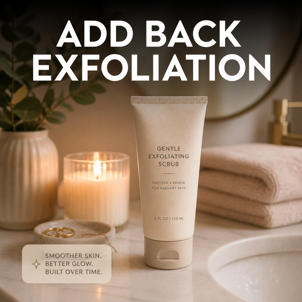 Fall skincare exfoliation step