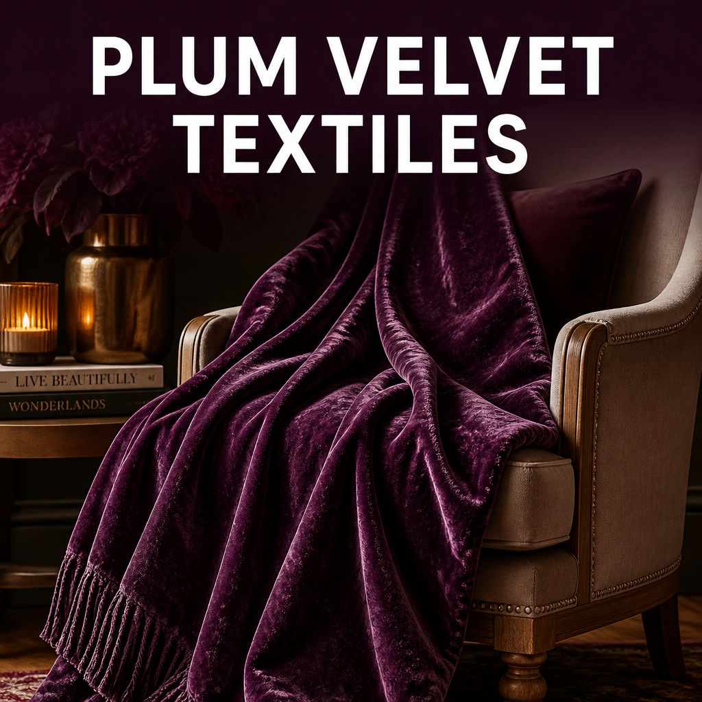 Plum velvet fall color palette textiles