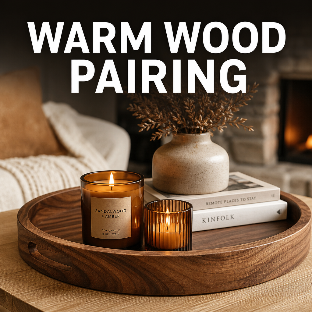Warm wood tones fall color palette pairing