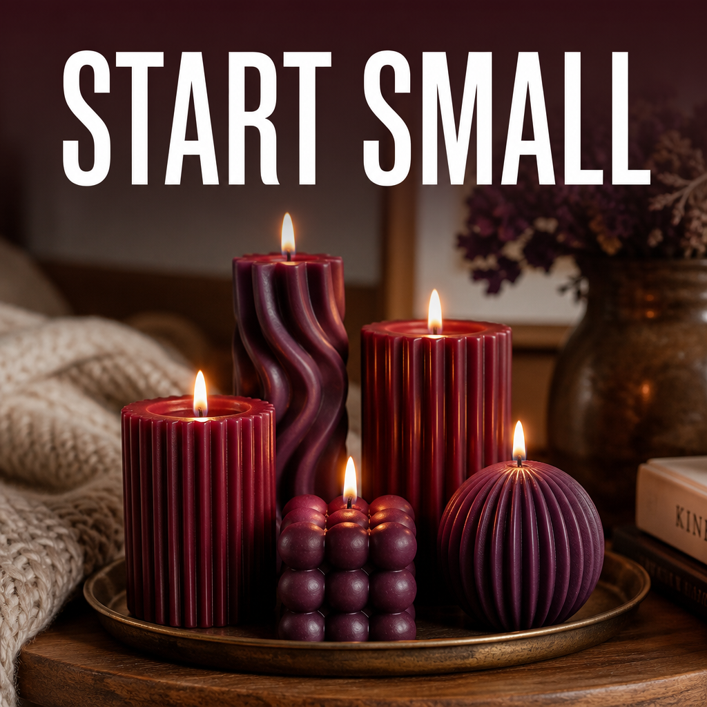 Starting small with oxblood and plum decor