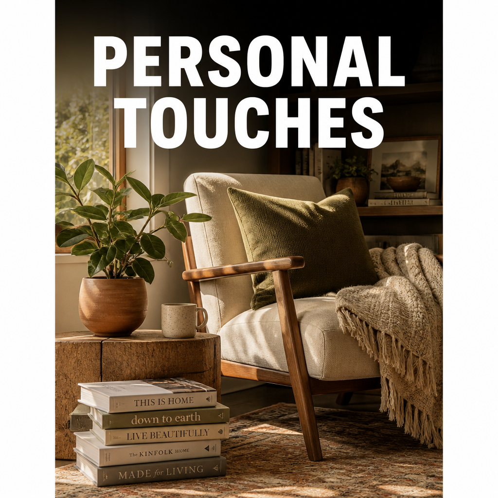 Cozy fall reading nook personal touches