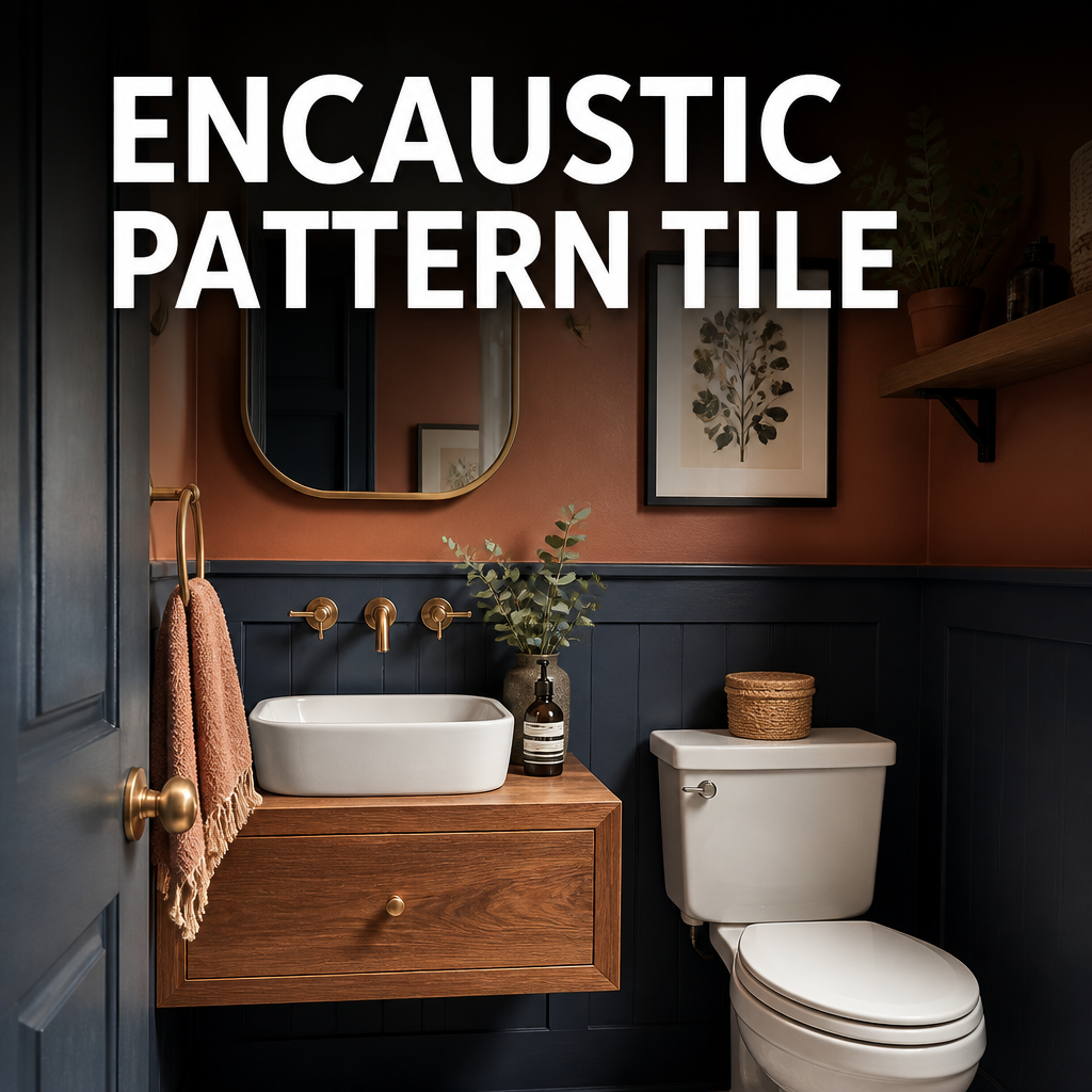 Vintage encaustic pattern tile