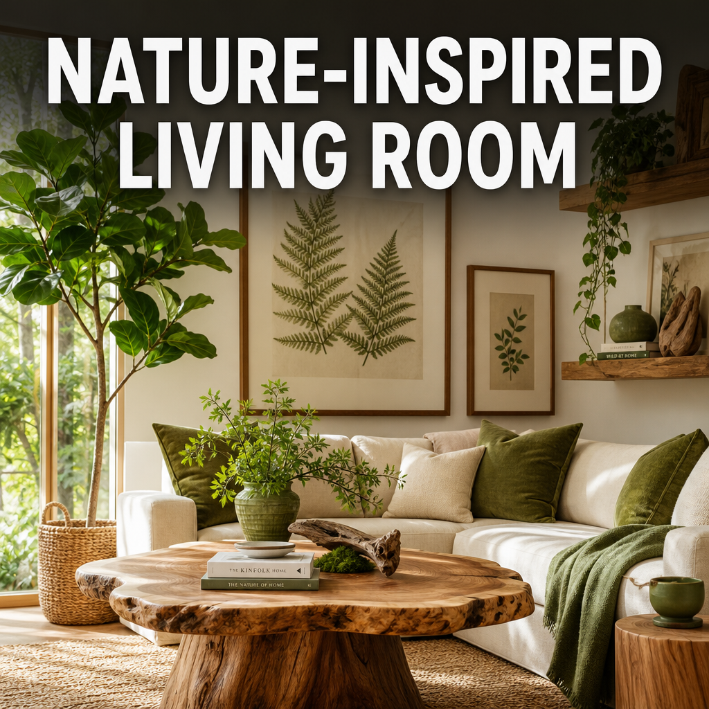 Nature-inspired living room hero image