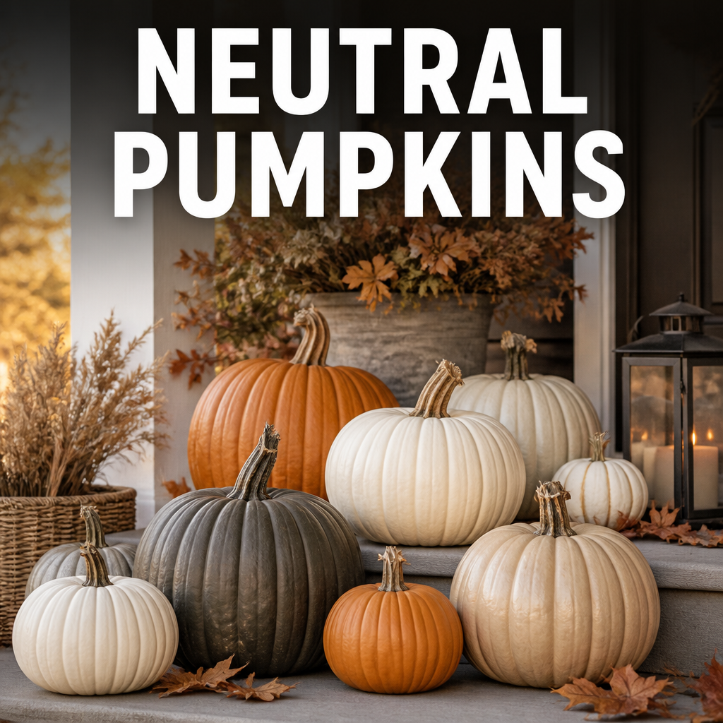 Elevated Halloween neutral pumpkins