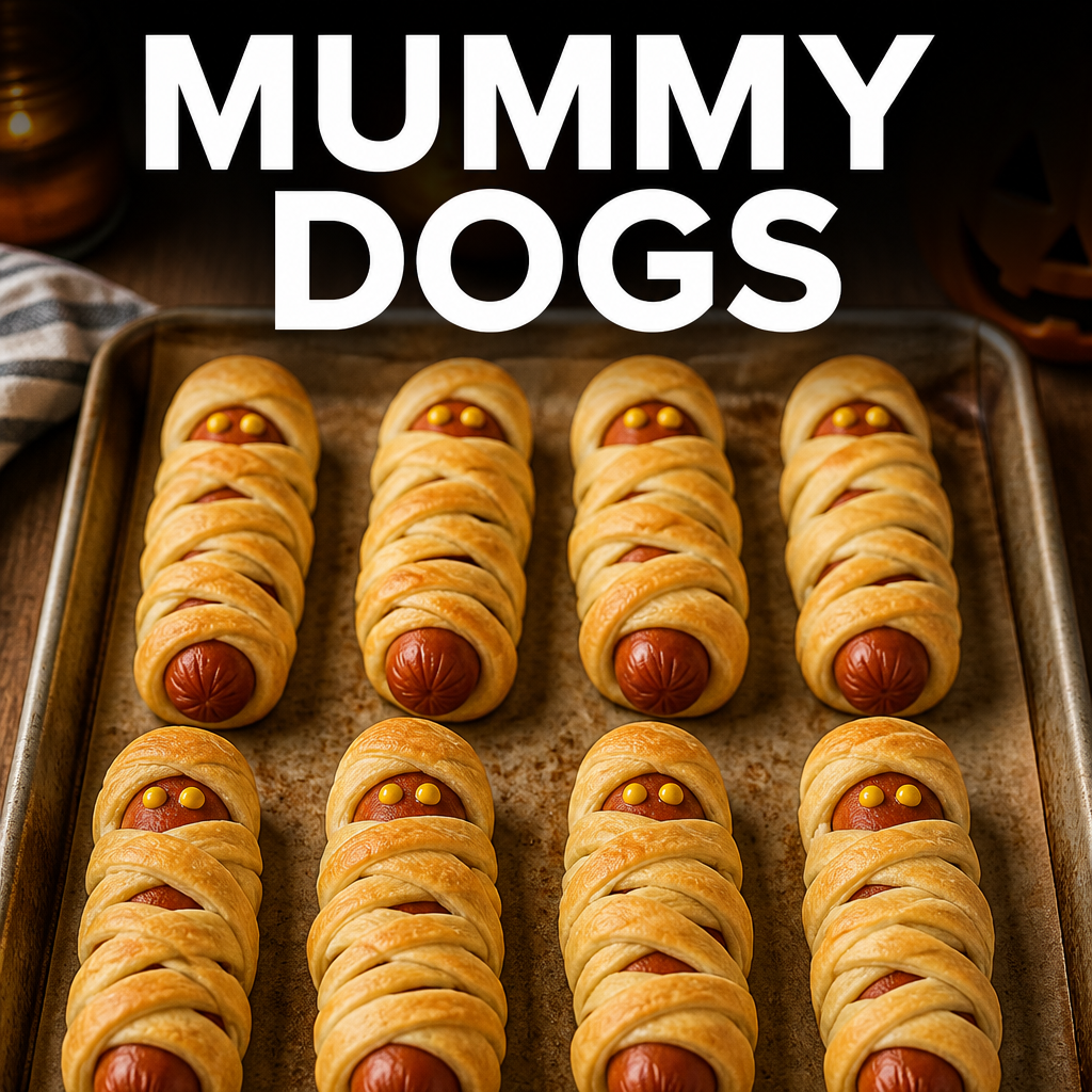 Halloween mummy dogs snack