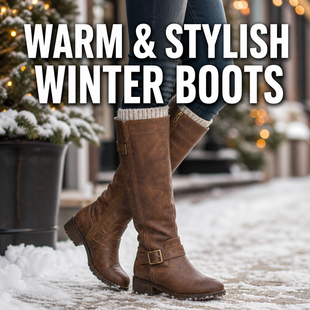 Pinterest pin — Warm and Stylish Winter Boots helloitsheather.com