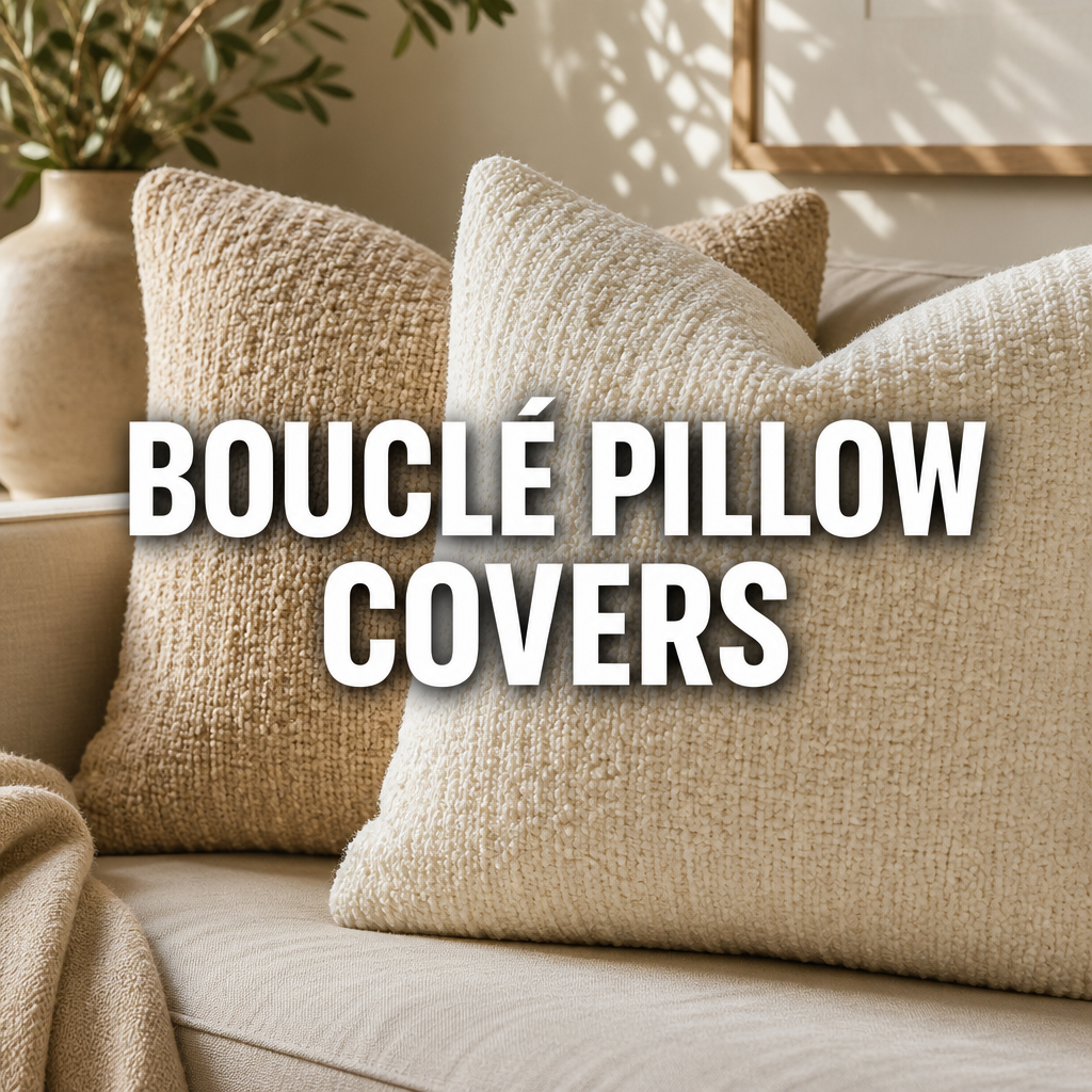 Bouclé throw pillow covers budget home decor find