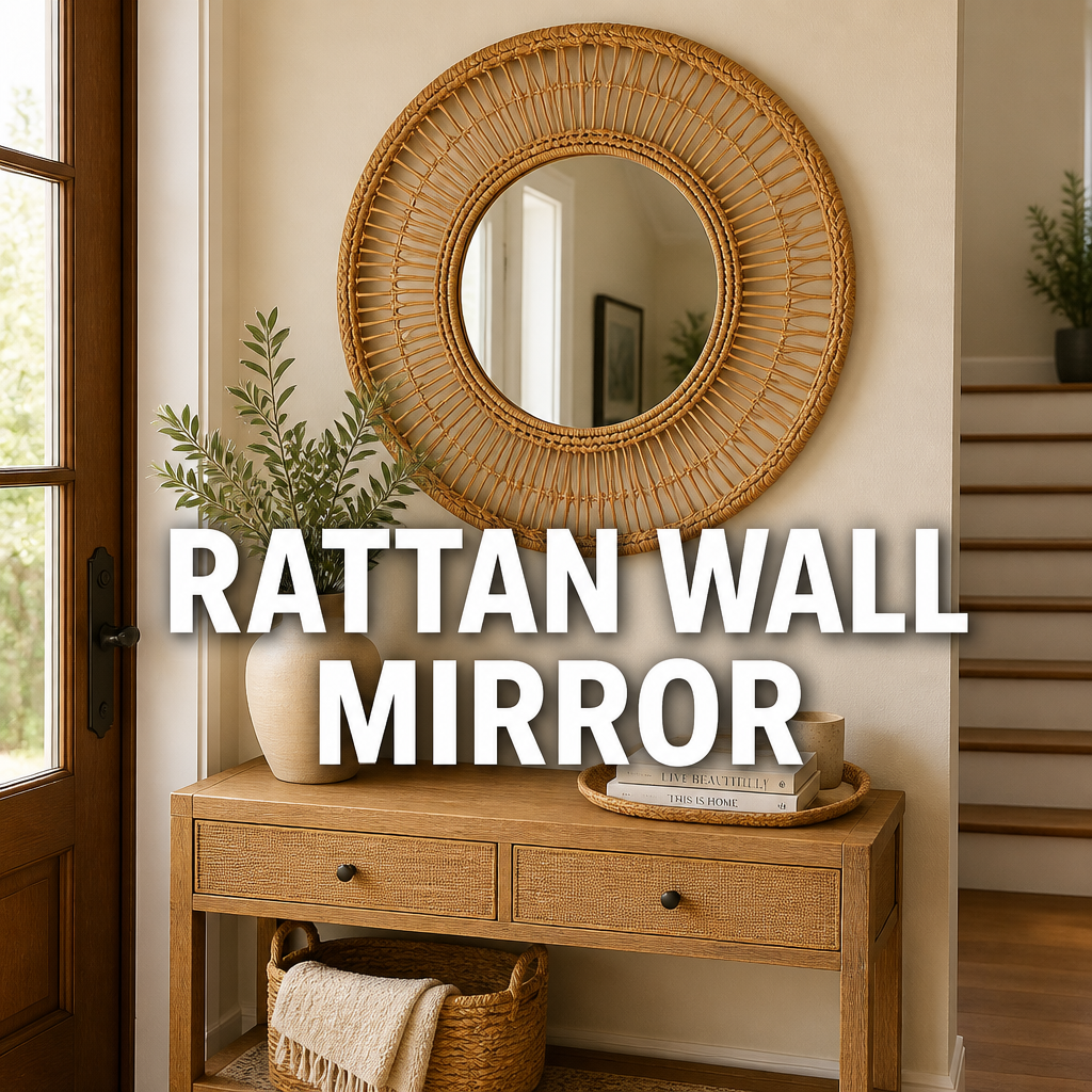 Round rattan wall mirror budget home decor find