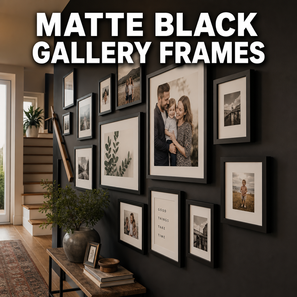 Matte black gallery picture frames budget home decor find