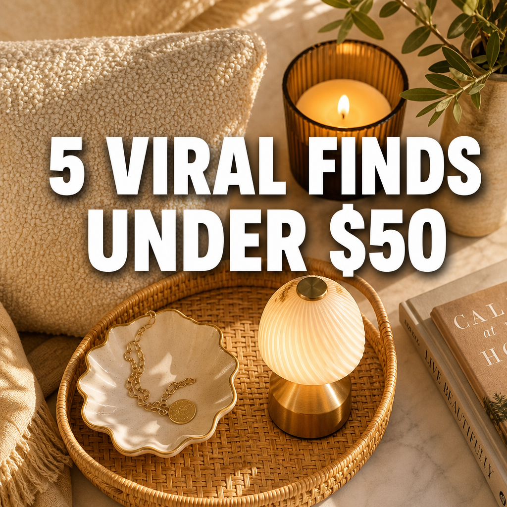 Pinterest pin — 5 Viral Amazon Home Finds Under $50 helloitsheather.com