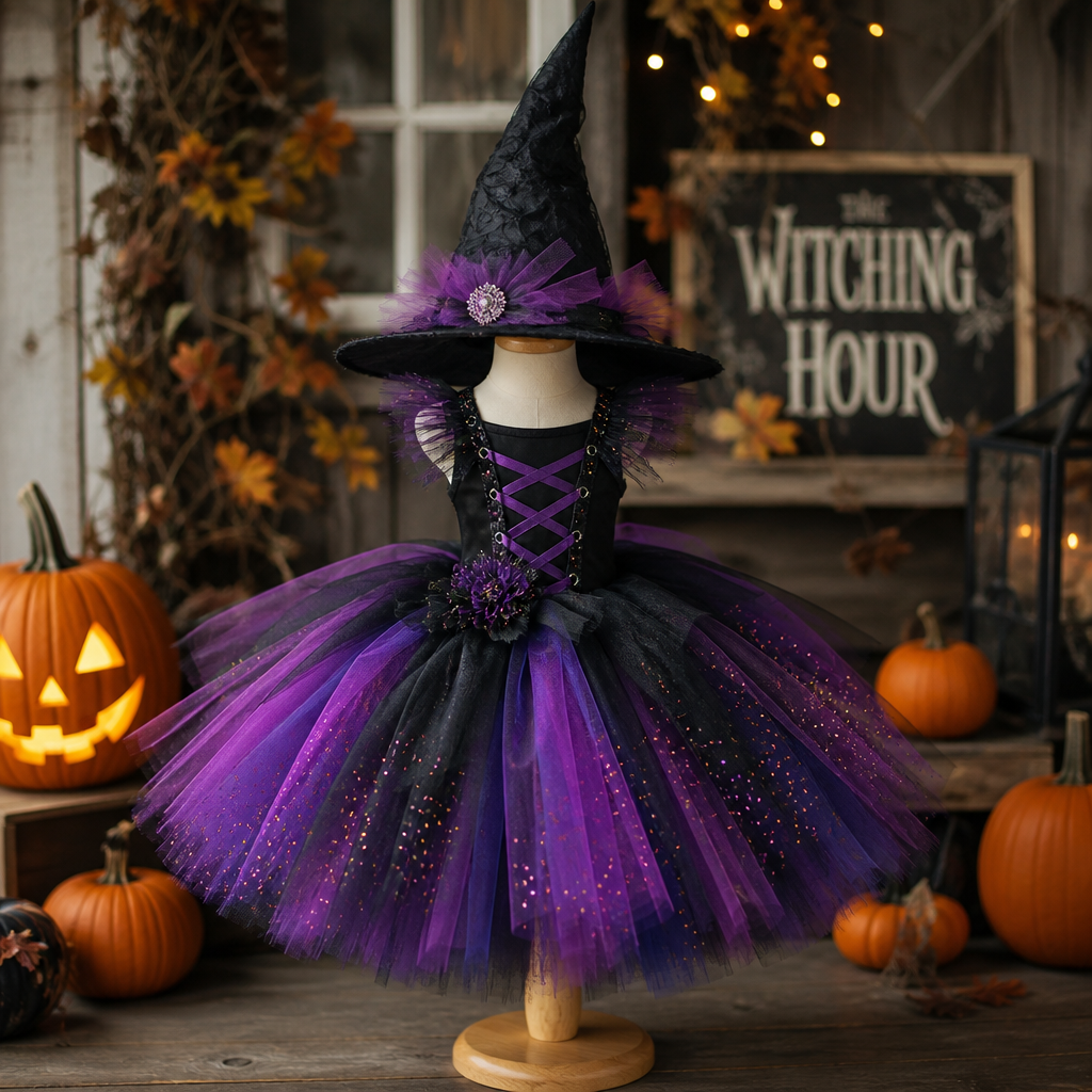 Kids witch Halloween costume