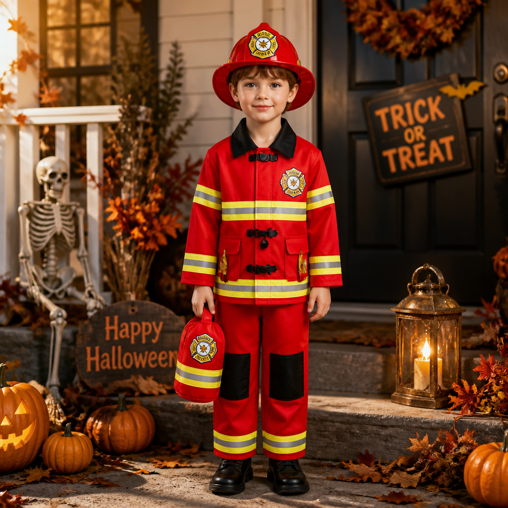 Kids firefighter Halloween costume