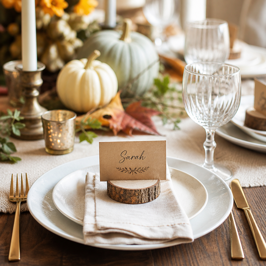 Wood place card holders