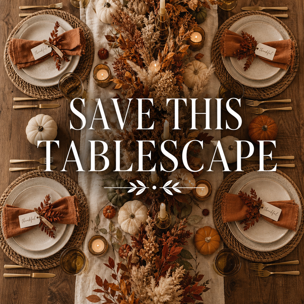 Thanksgiving table decor Pinterest pin