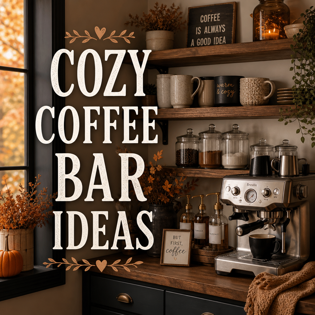 Cozy fall coffee bar ideas