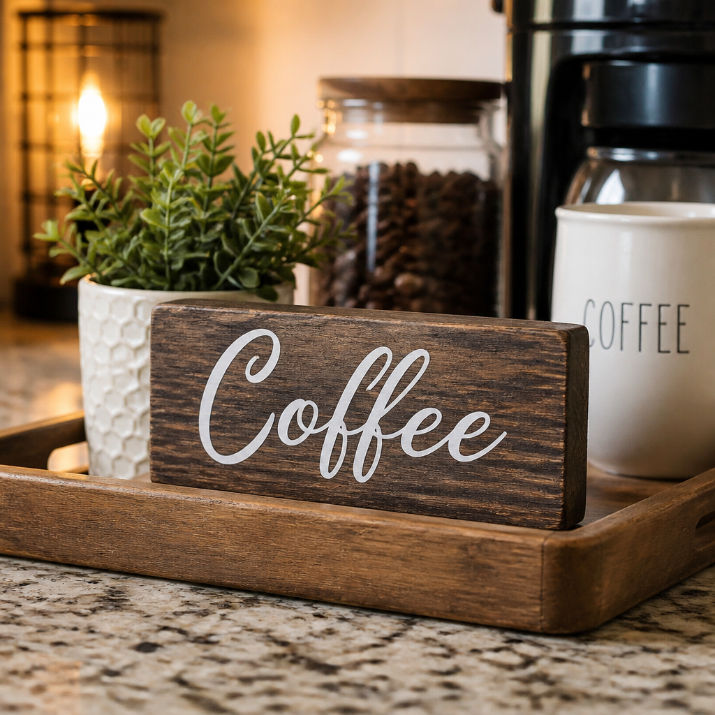 Coffee bar decor sign