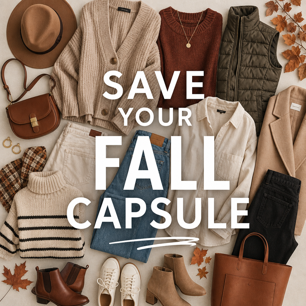Fall capsule wardrobe Pinterest pin