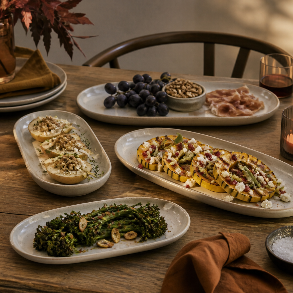 Ceramic serving platters
