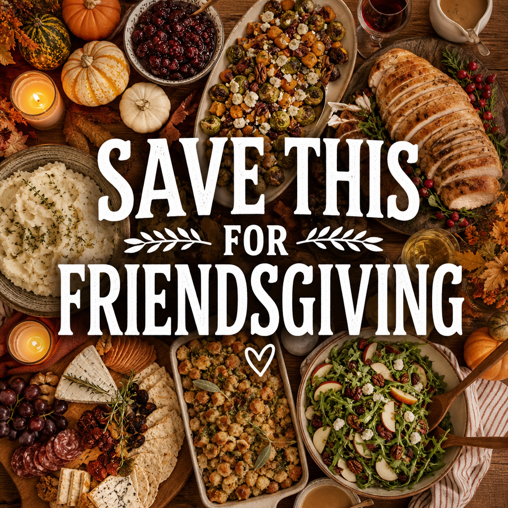 Friendsgiving hosting Pinterest pin