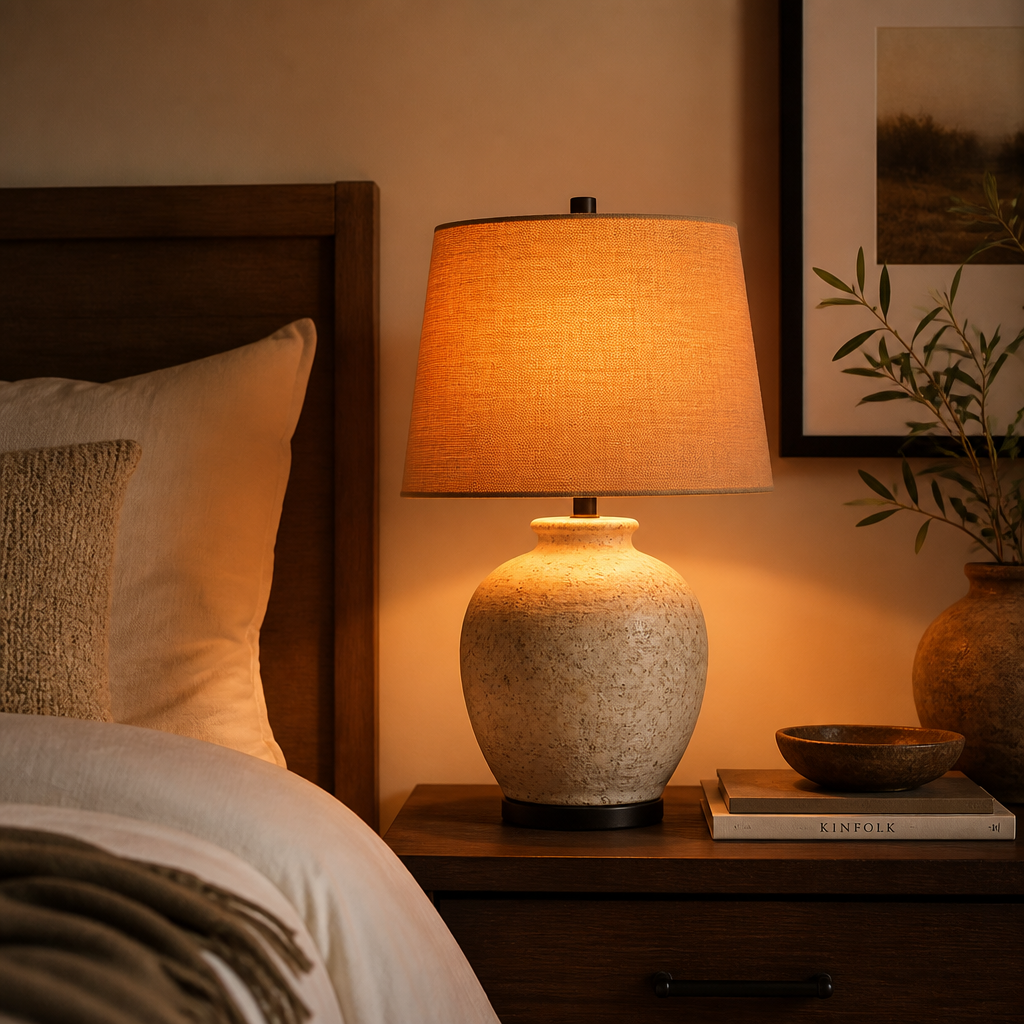 Amber table lamp