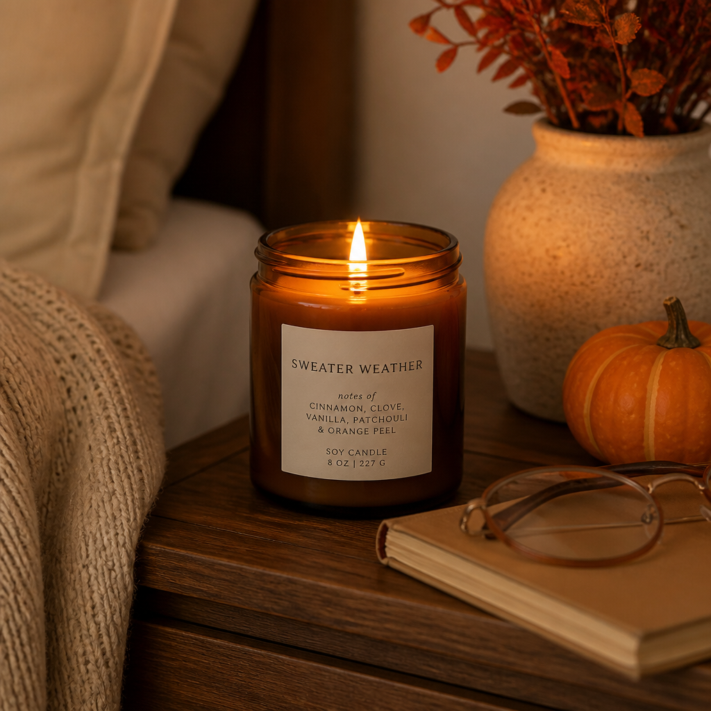 Fall scented candle