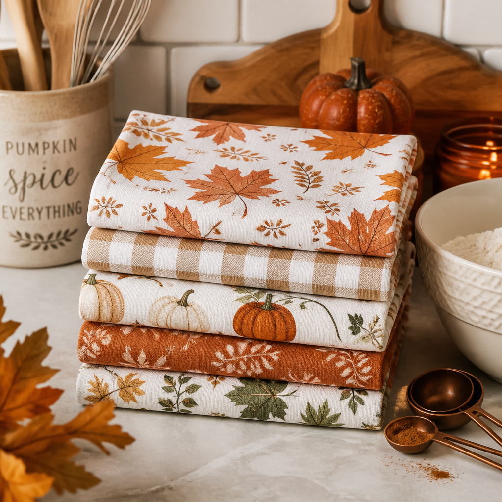 Fall kitchen towels