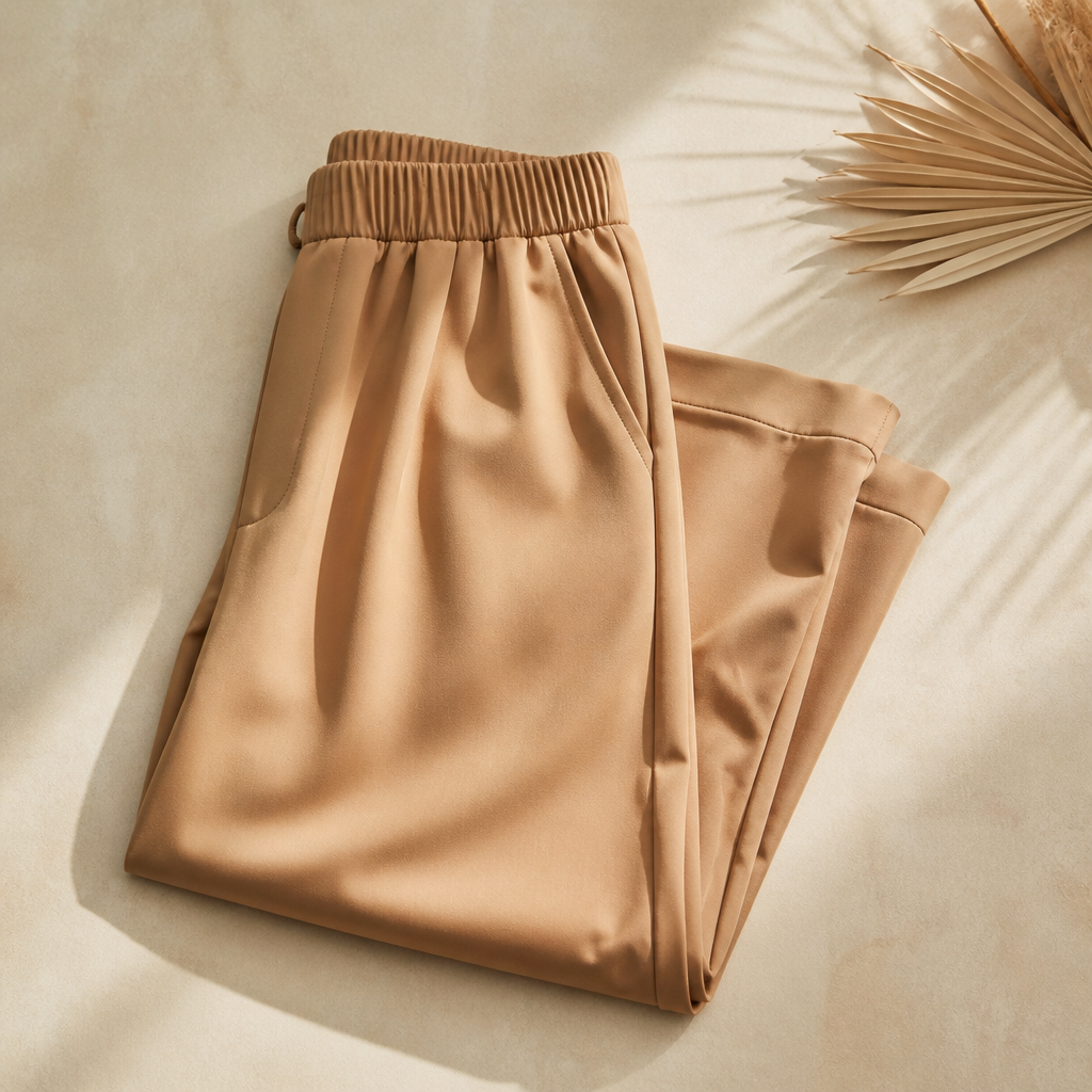 Elastic waist trousers