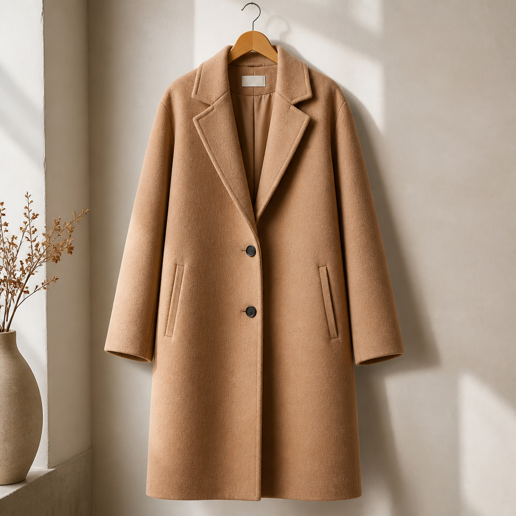 Long wool overcoat