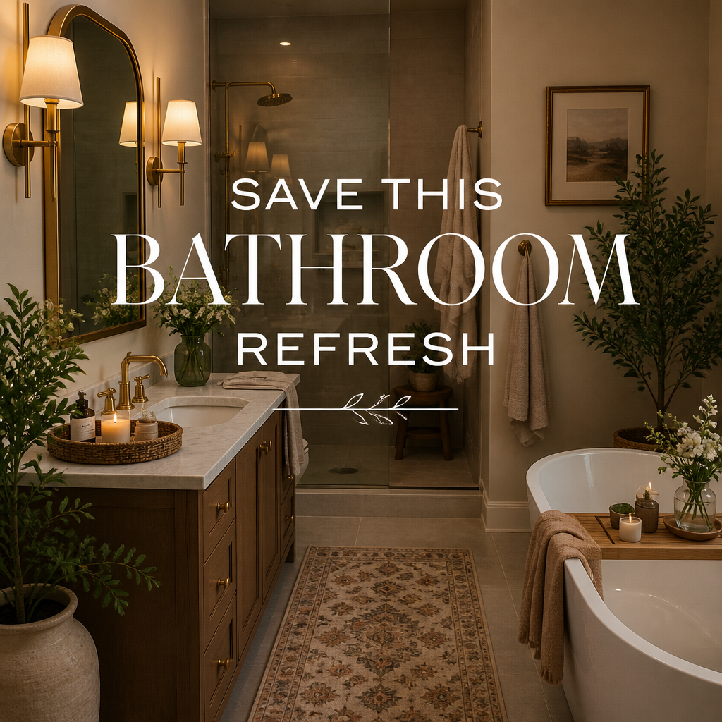 Bathroom refresh Pinterest pin