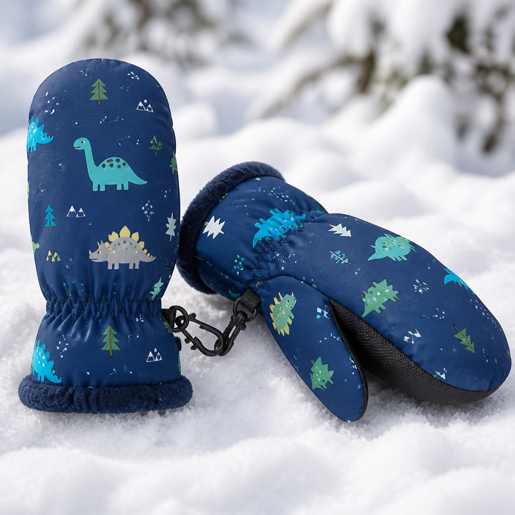 Fleece lined mittens