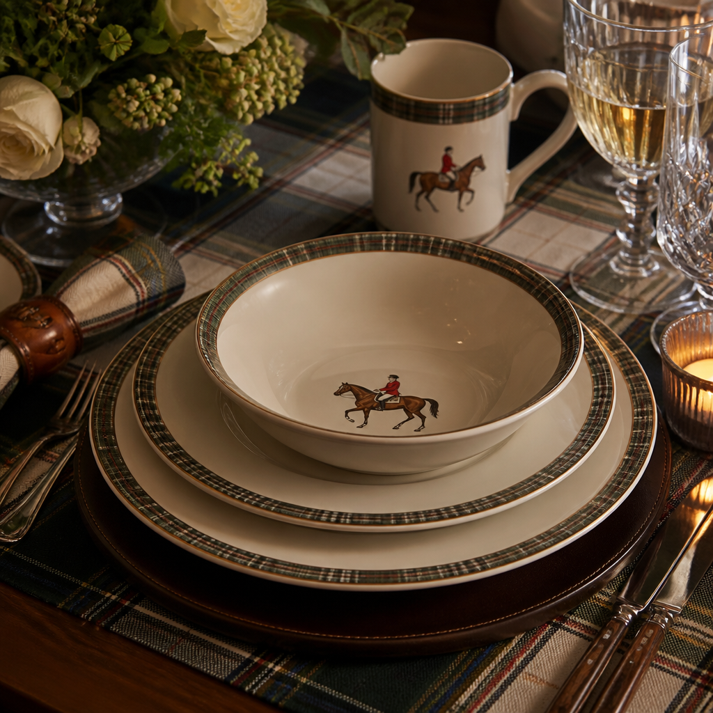 Equestrian dinnerware set