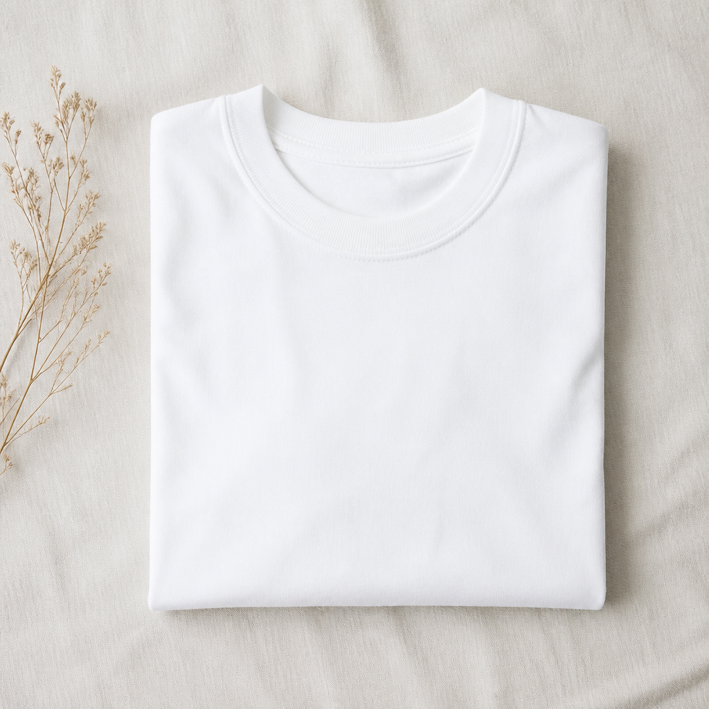 Seek out mid-weight cotton with a silky finish—thin sheerness feels flimsy, heavyweight rib stiffens.