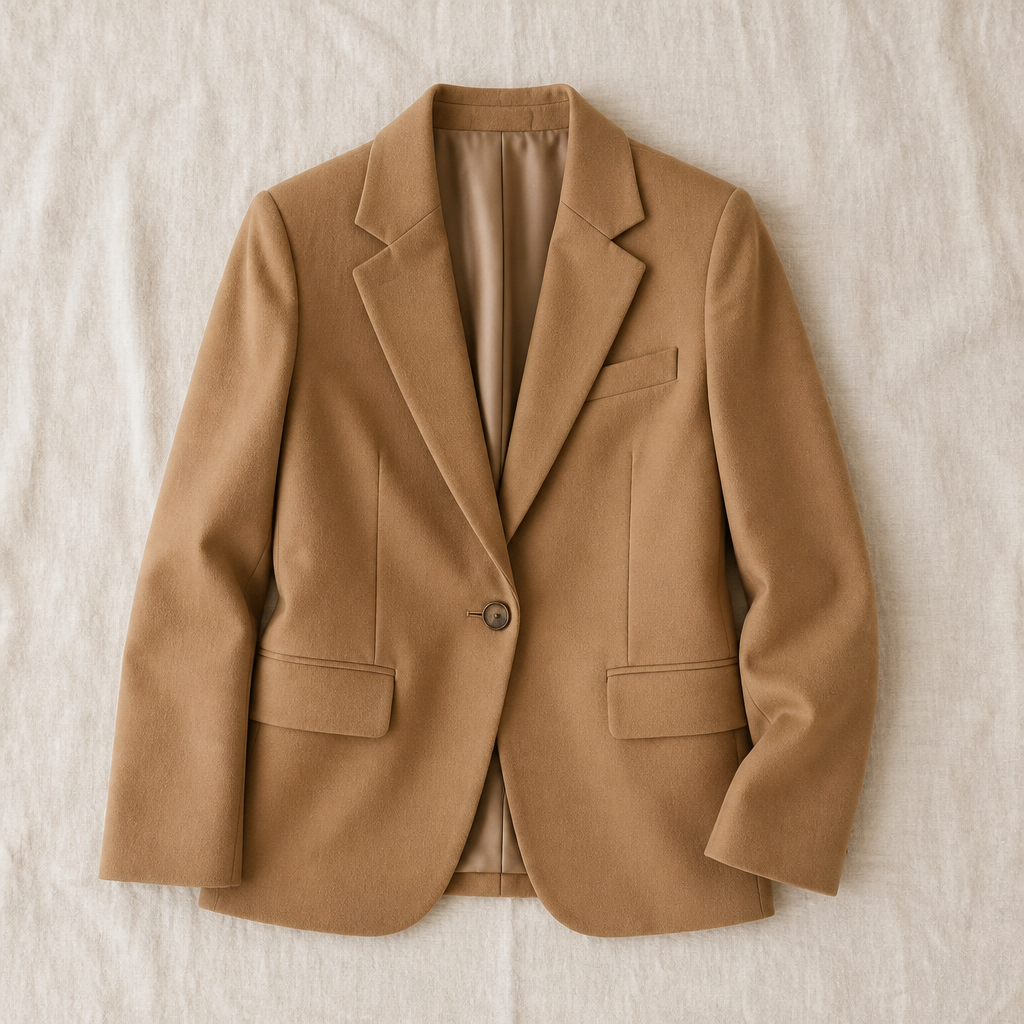 A softly structured blazer in brushed twill instantly elevates denim or leggings. Choose camel, charcoal, or black for maximum remixing; a slightly nipped waist and longer back hem create a flattering column.