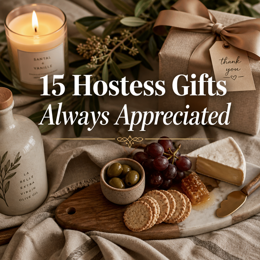 Pinterest pin - 15 hostess gifts always appreciated