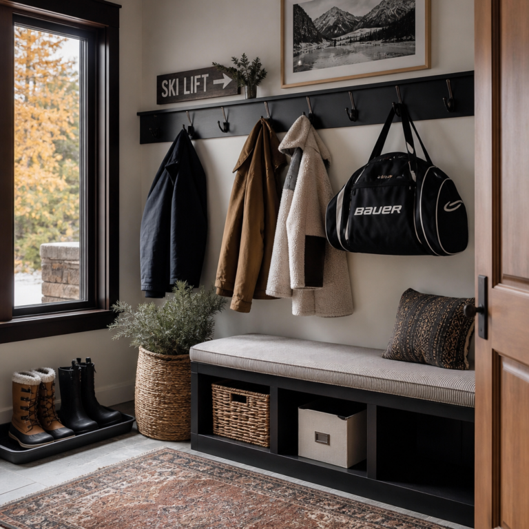Entryway organization ideas for fall and winter