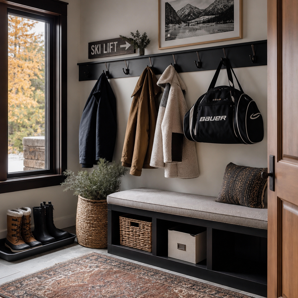Entryway organization ideas for fall and winter