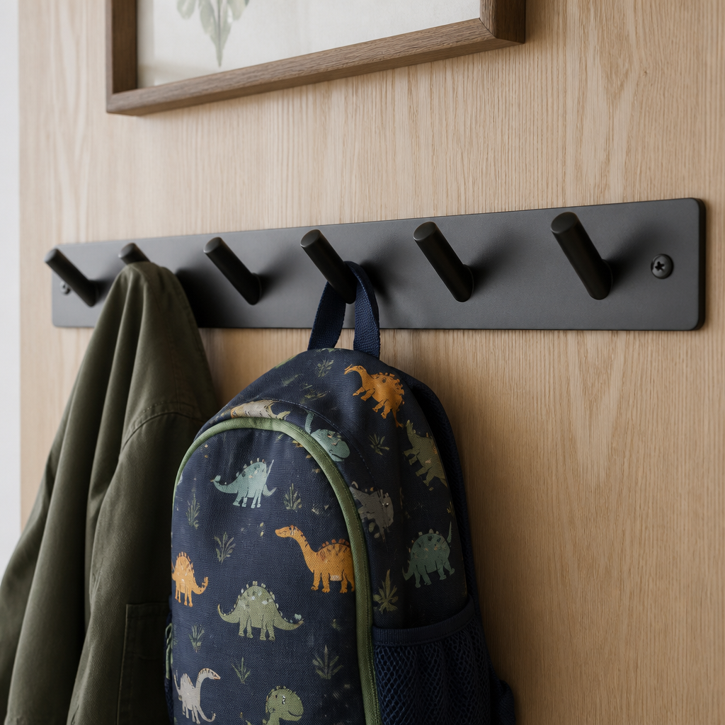 Wall mounted hook rack