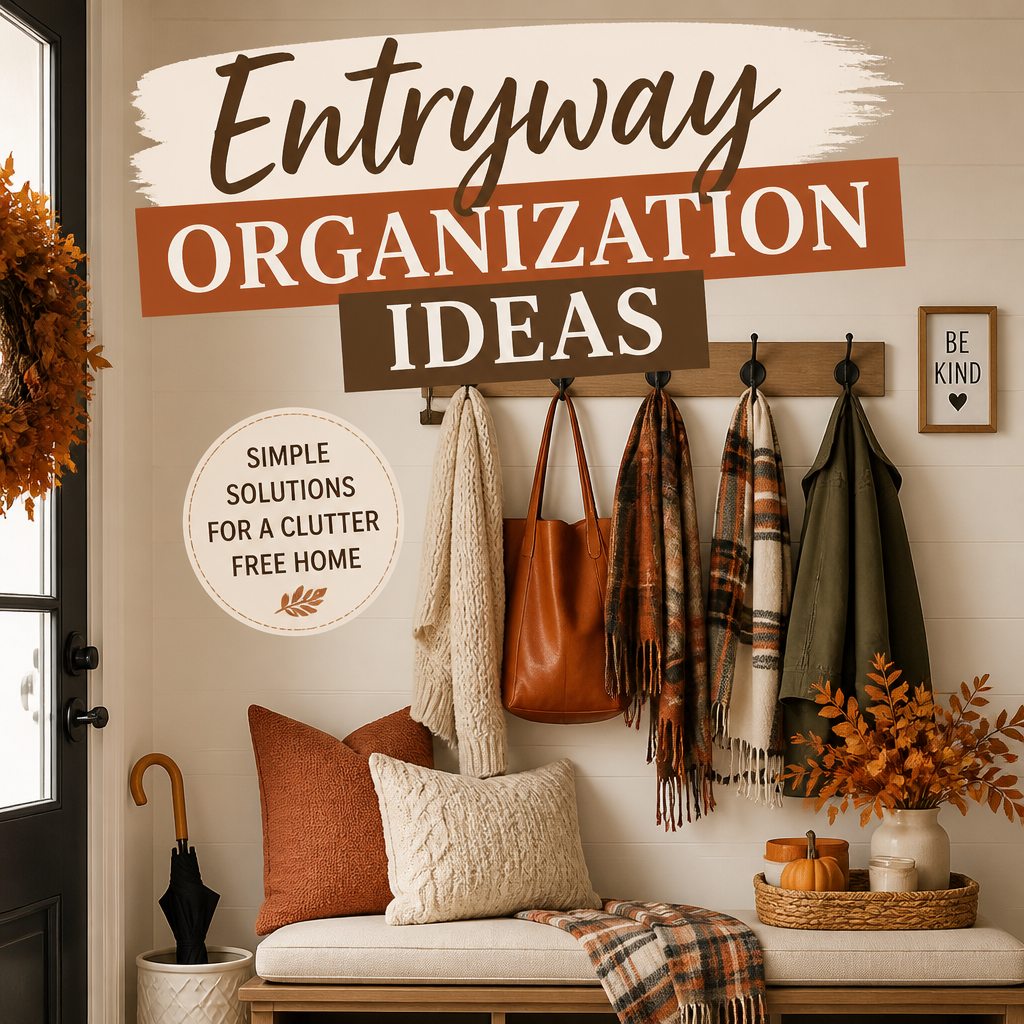 Entryway Organization Ideas Pinterest pin