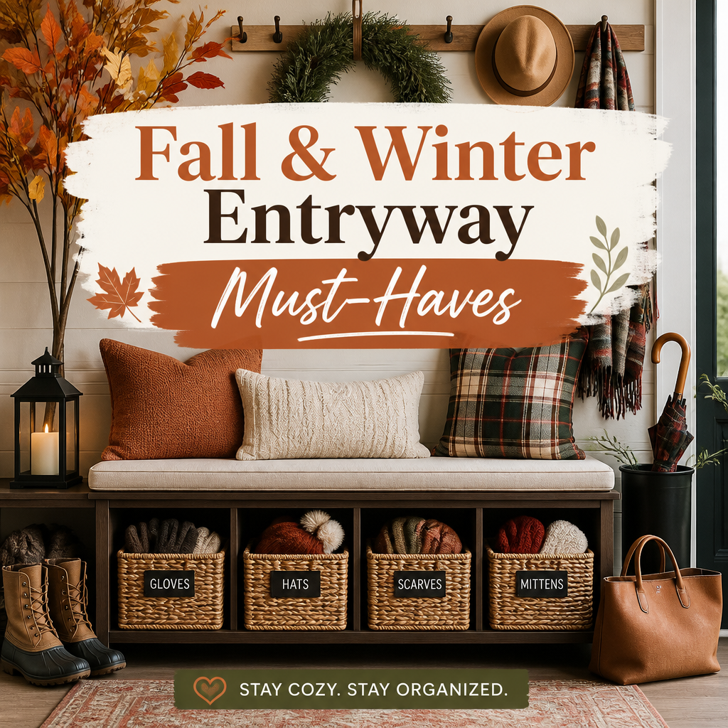 Fall and Winter Entryway Must-Haves Pinterest pin