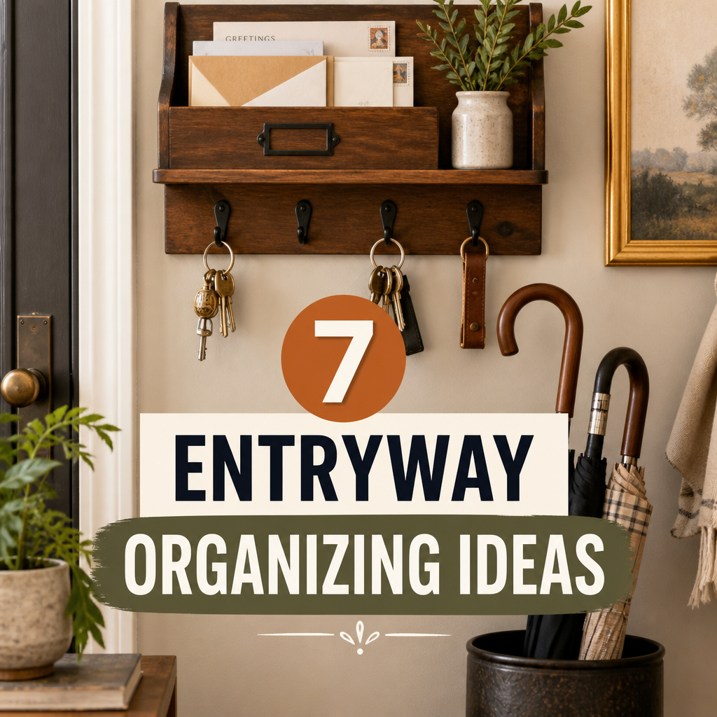 7 Entryway Organizing Ideas Pinterest pin