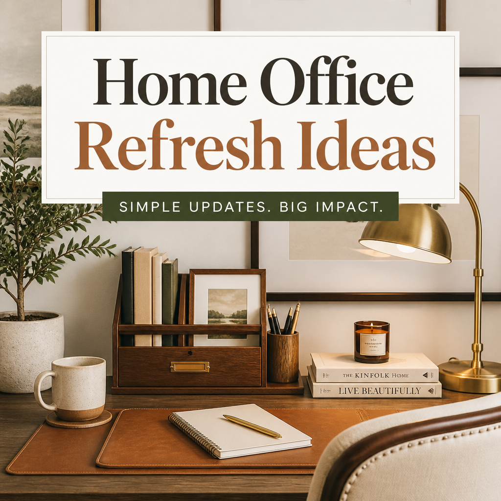 Home Office Refresh Ideas Pinterest pin
