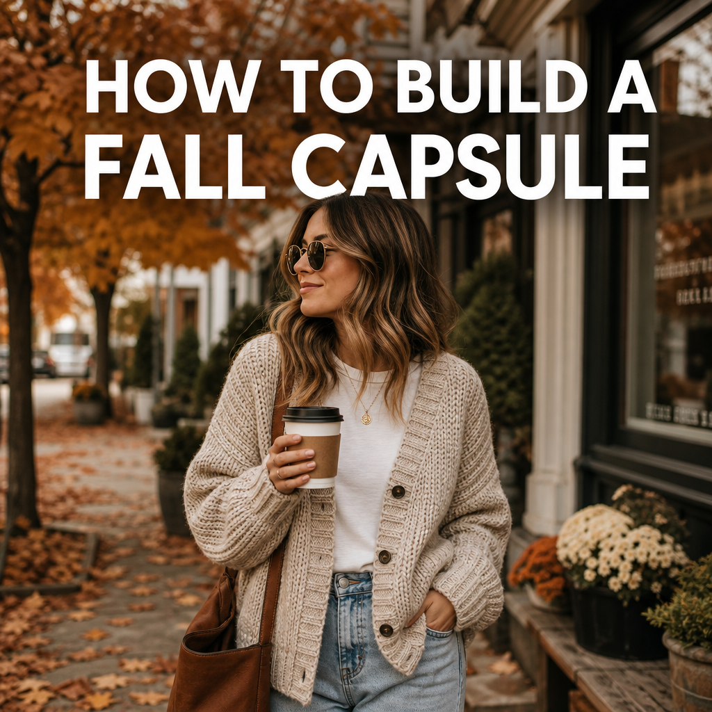 How to build a fall capsule wardrobe Pinterest pin